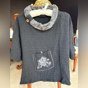 Vintage vibe short sleeve cotton top